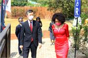 Minister Lindiwe Sisulu (right) walk with H.E Ambassador Maruyama (left)